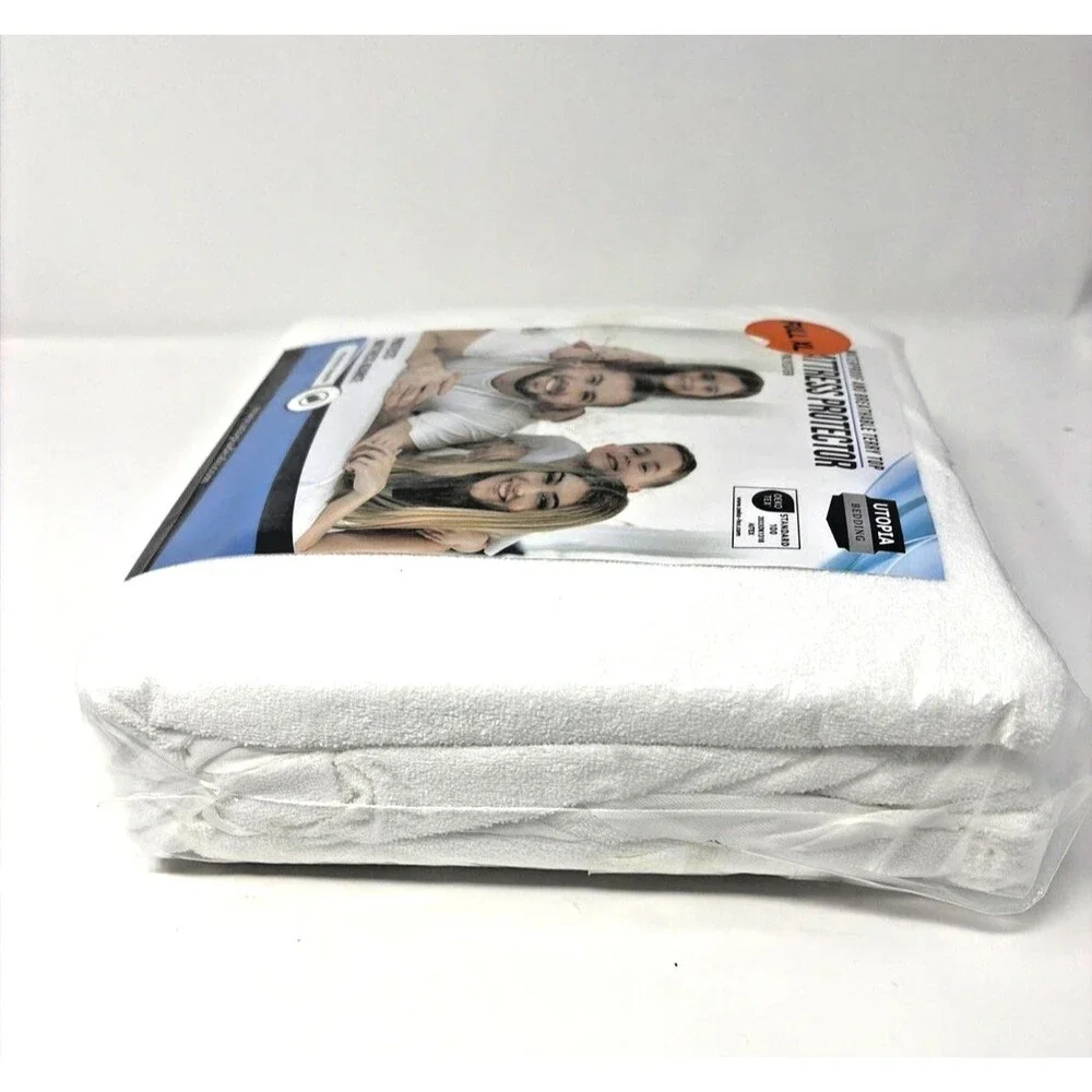 Utopia Bedding Waterproof White Terry Top Mattress Protector Full XL Dorm Apt